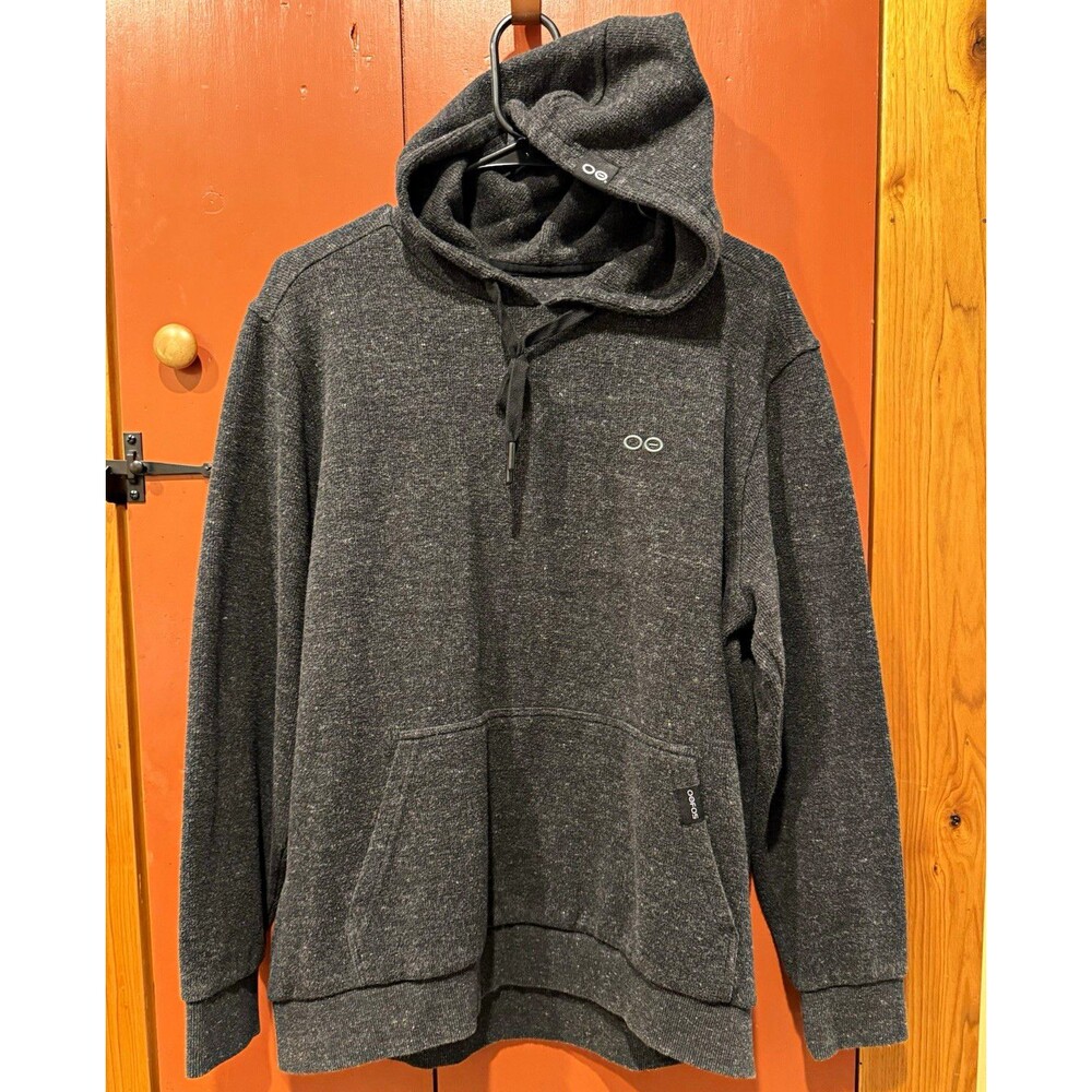 OOFOS Gray heavy Pullover Hoodie Logo Pockets Knit Unisex Men’s M/womans L